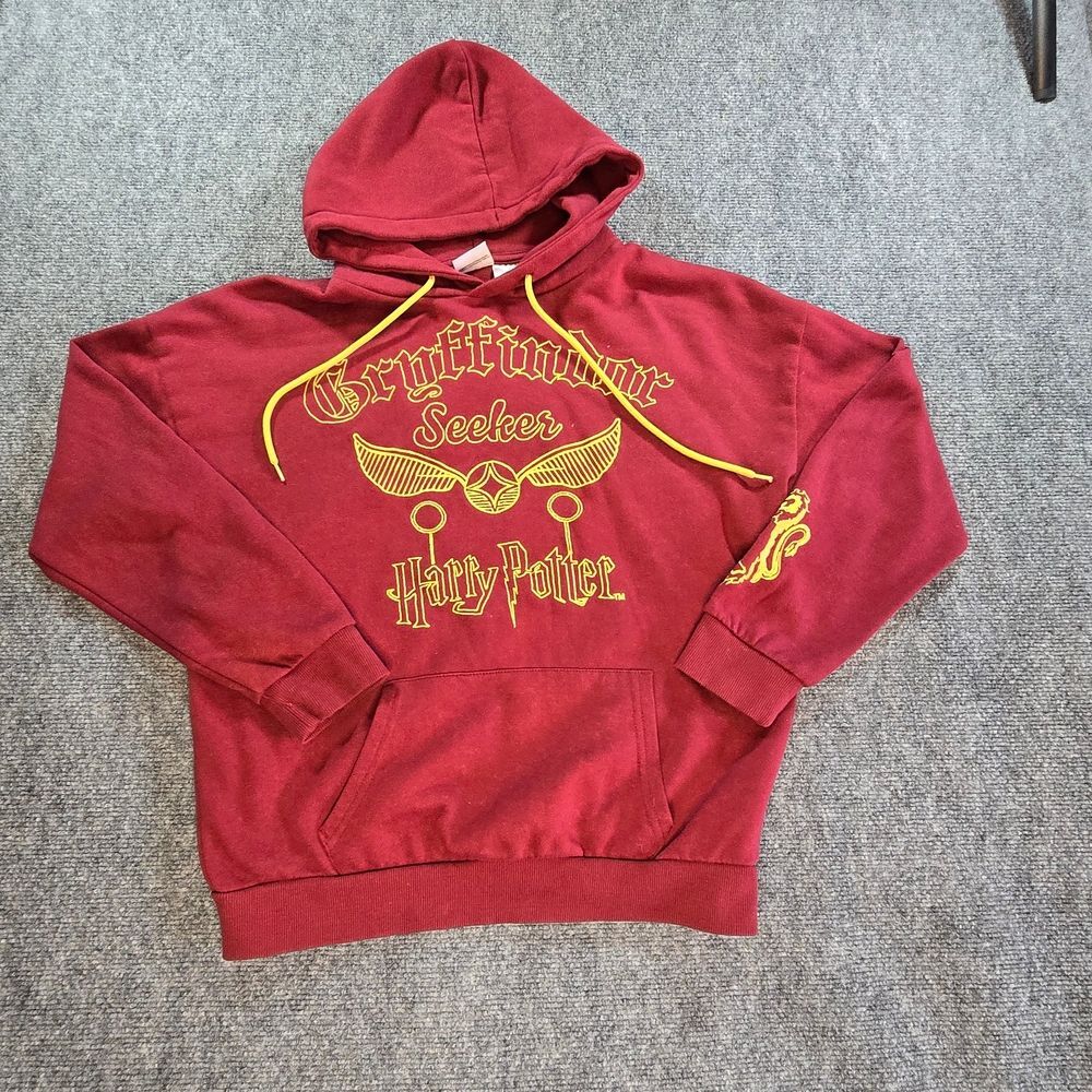 Gryffindor Seeker Hoodie Harry Potter Womens Small Maroon Yellow Hogwarts